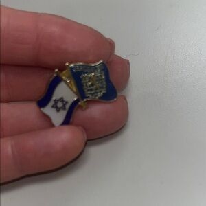 Jerusalem Flag Enamel Souvenir Hat or Lapel Pin